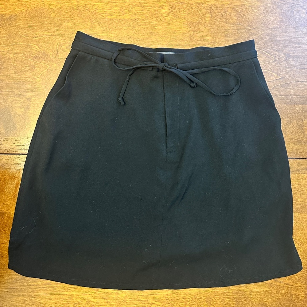 Banana Republic Black Mini Skirt Skort with Tie Waist